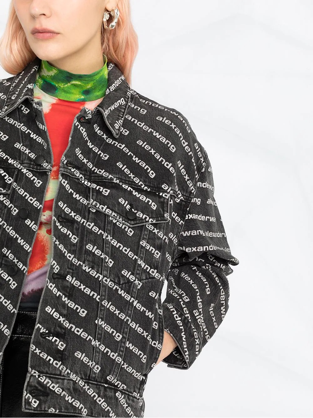 all-over logo-print jacket - 5