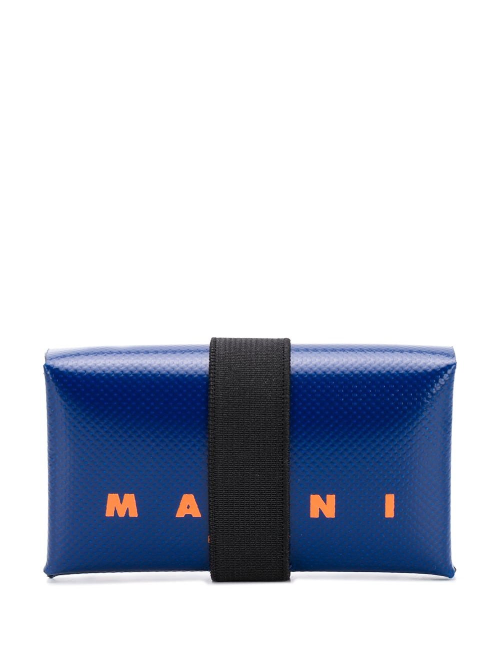 logo print leather wallet - 1