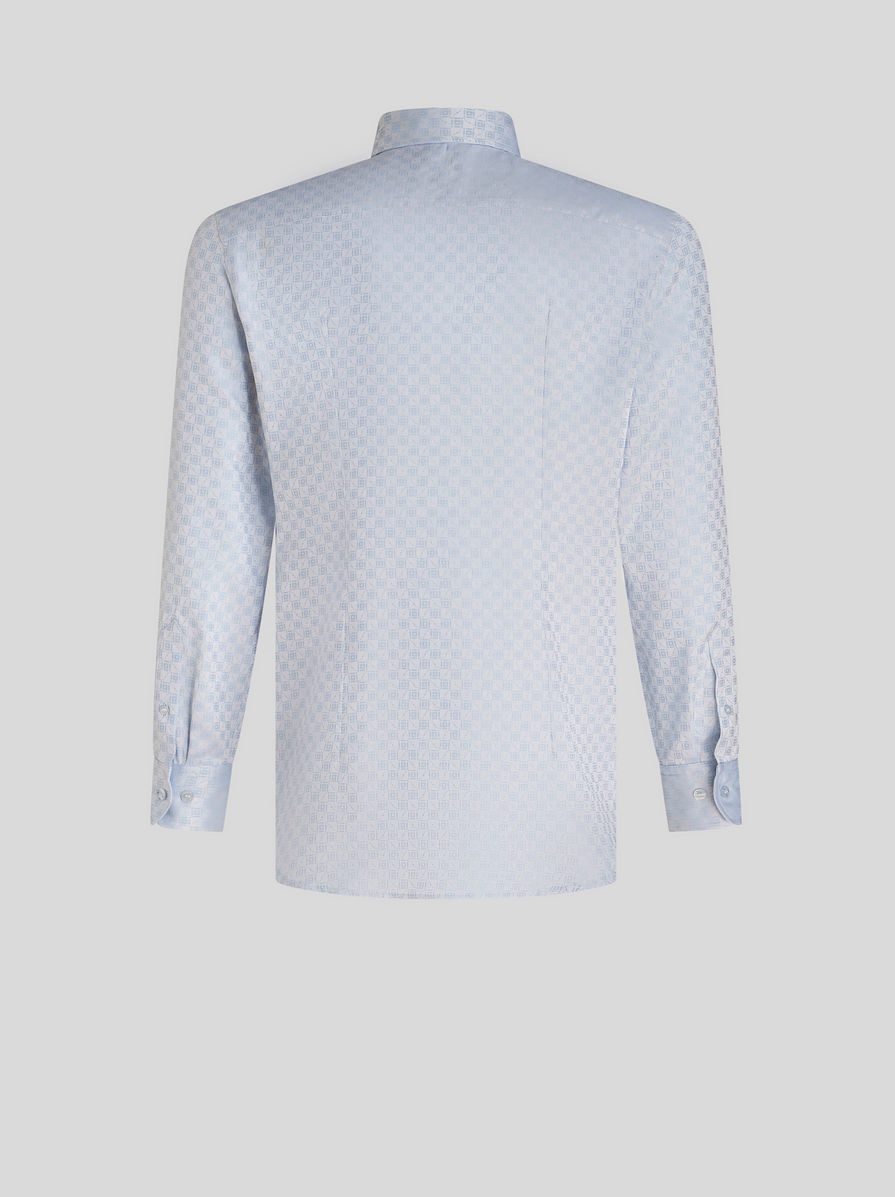 COTTON SHIRT WITH TIE PRINT - 5