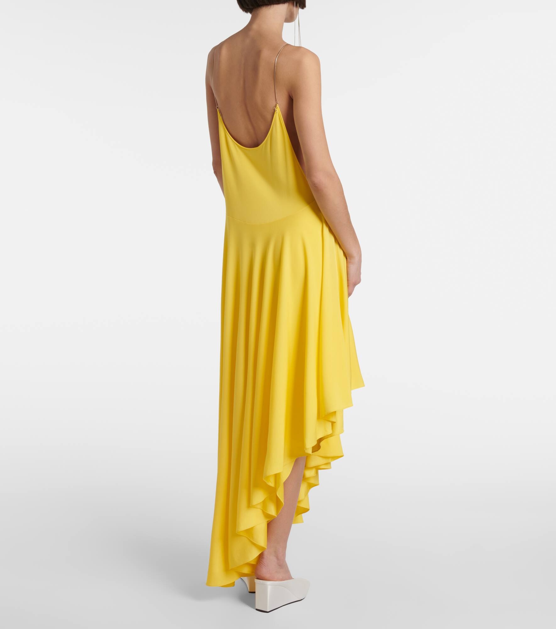 Asymmetric jersey slip dress - 3