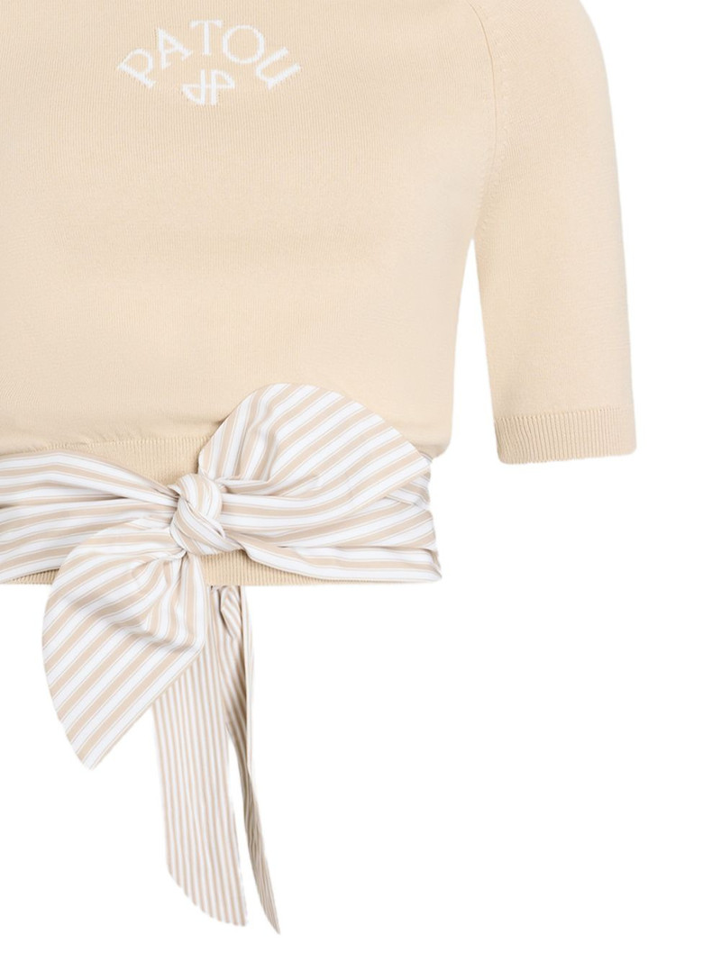 PATOU bow short-sleeved T-shirt outlook