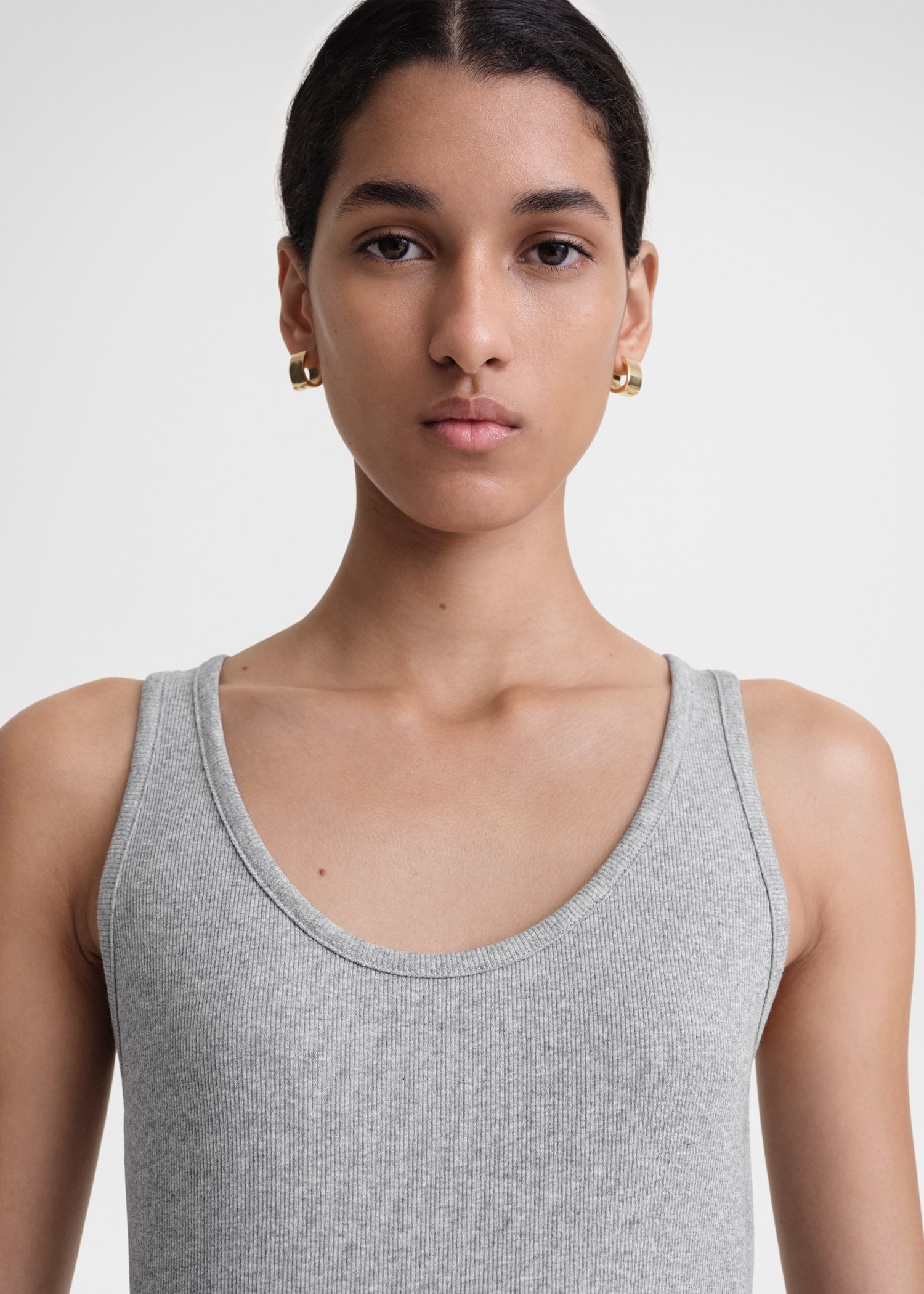 Classic rib tank grey melange - 5