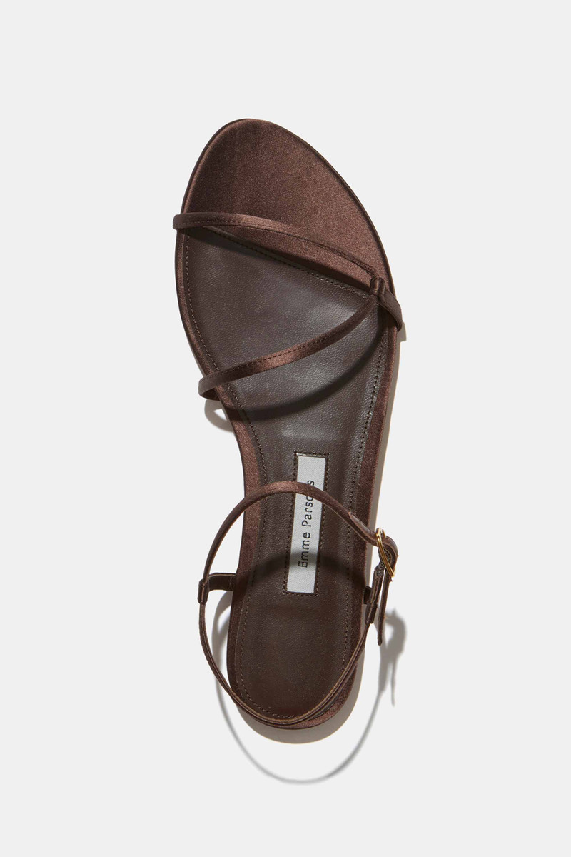 LOOP SANDAL IN ESPRESSO SATIN 3