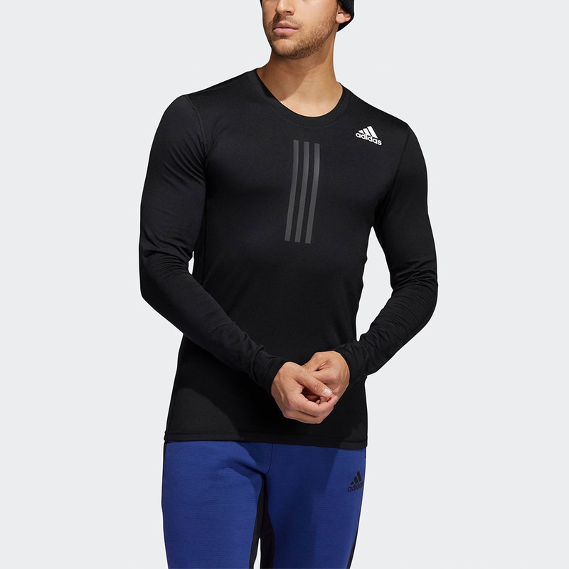 adidas adidas TF Turf Warm Ls Casual Sports Long Sleeves Round Neck Black GT9516 outlook