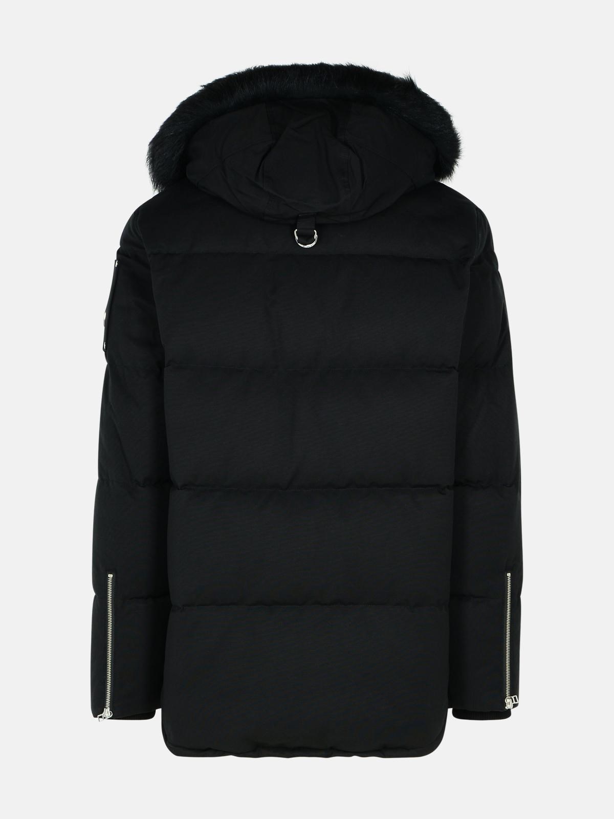 'ORIGINAL 3Q' BLACK COTTON BLEND DOWN JACKET - 3