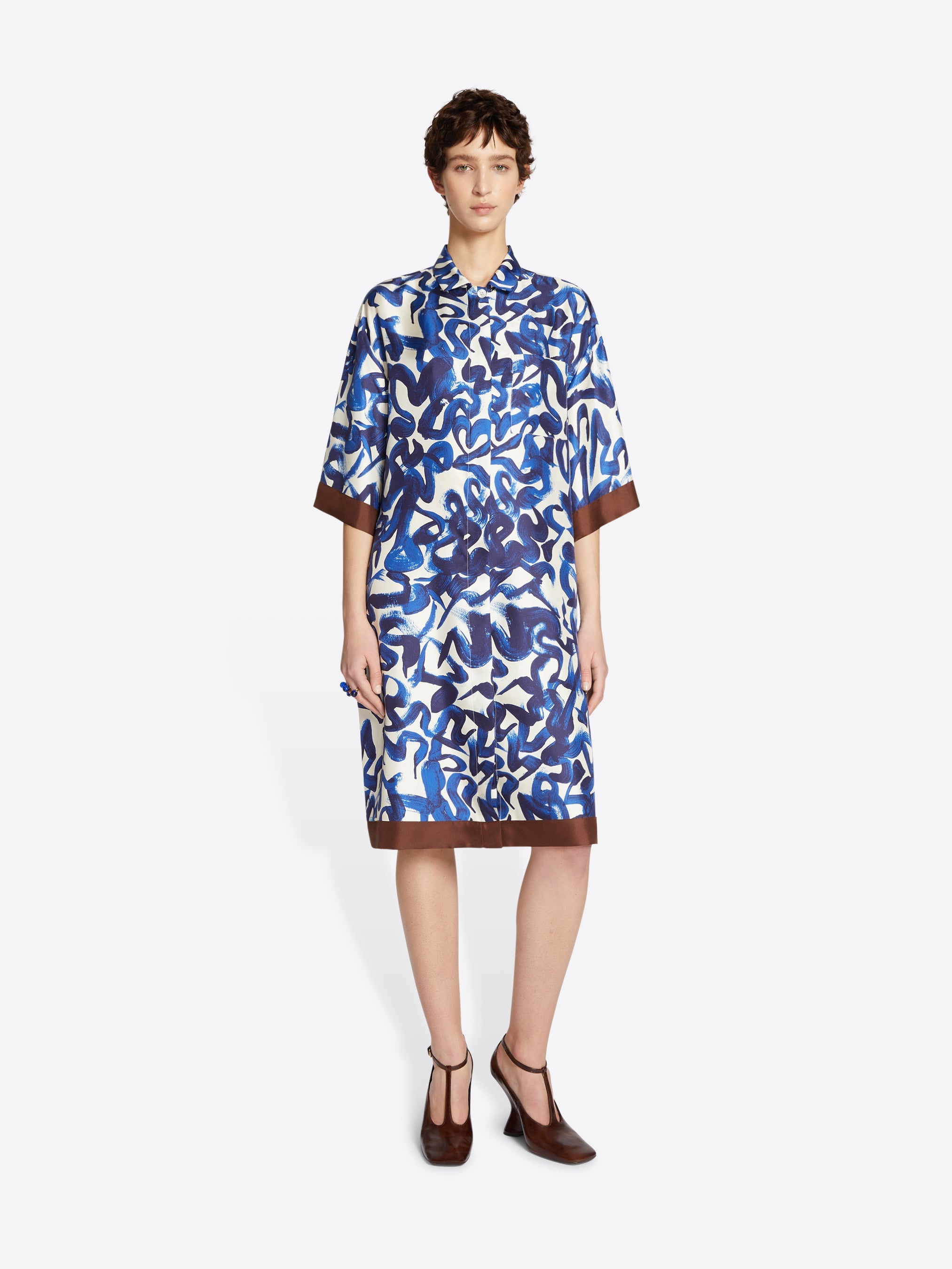 SILK SHIRT DRESS - 2