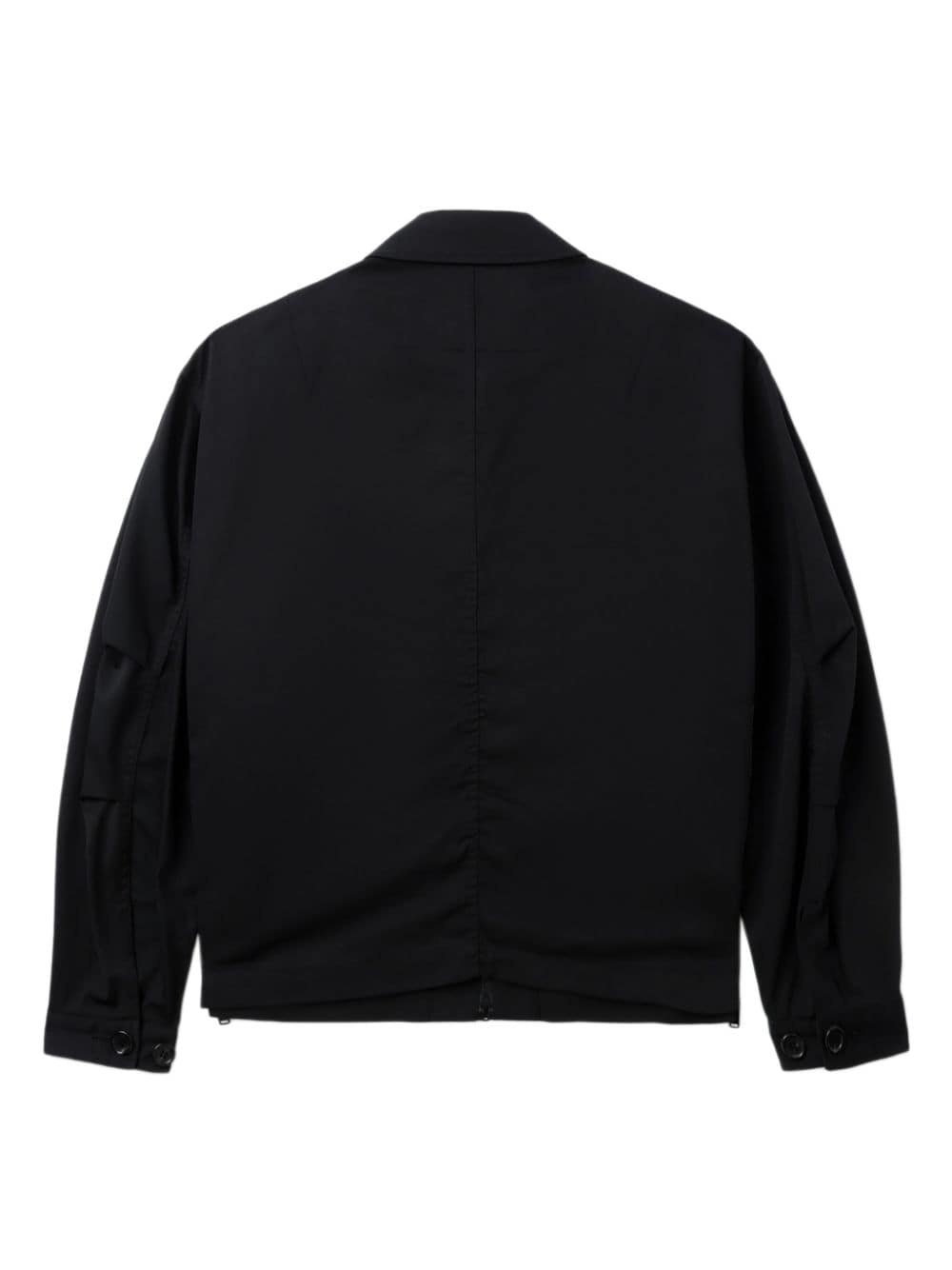 logo-patch twill shirt jacket - 6