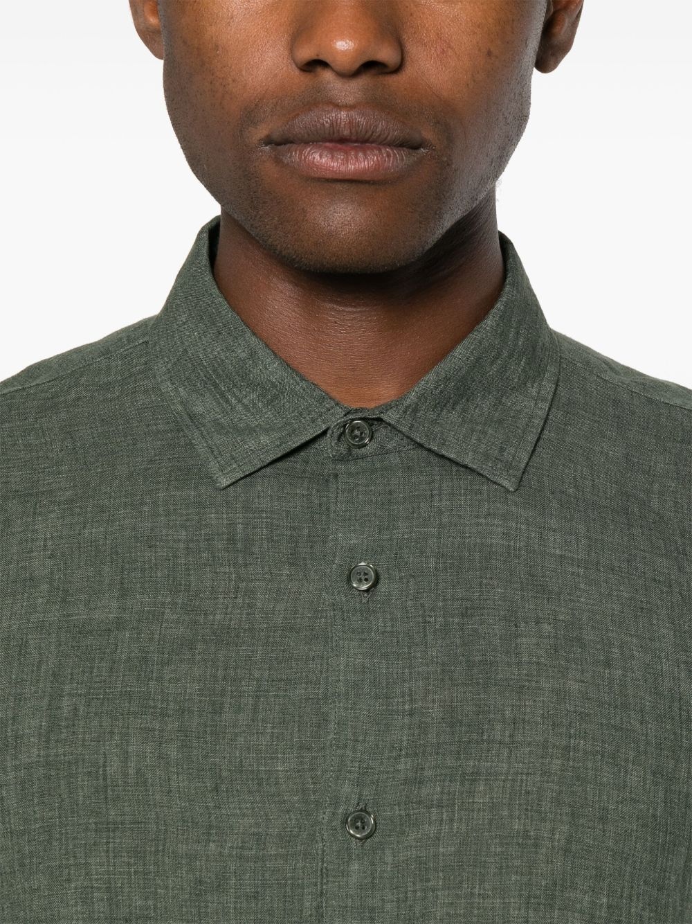 long-sleeve linen shirt - 5