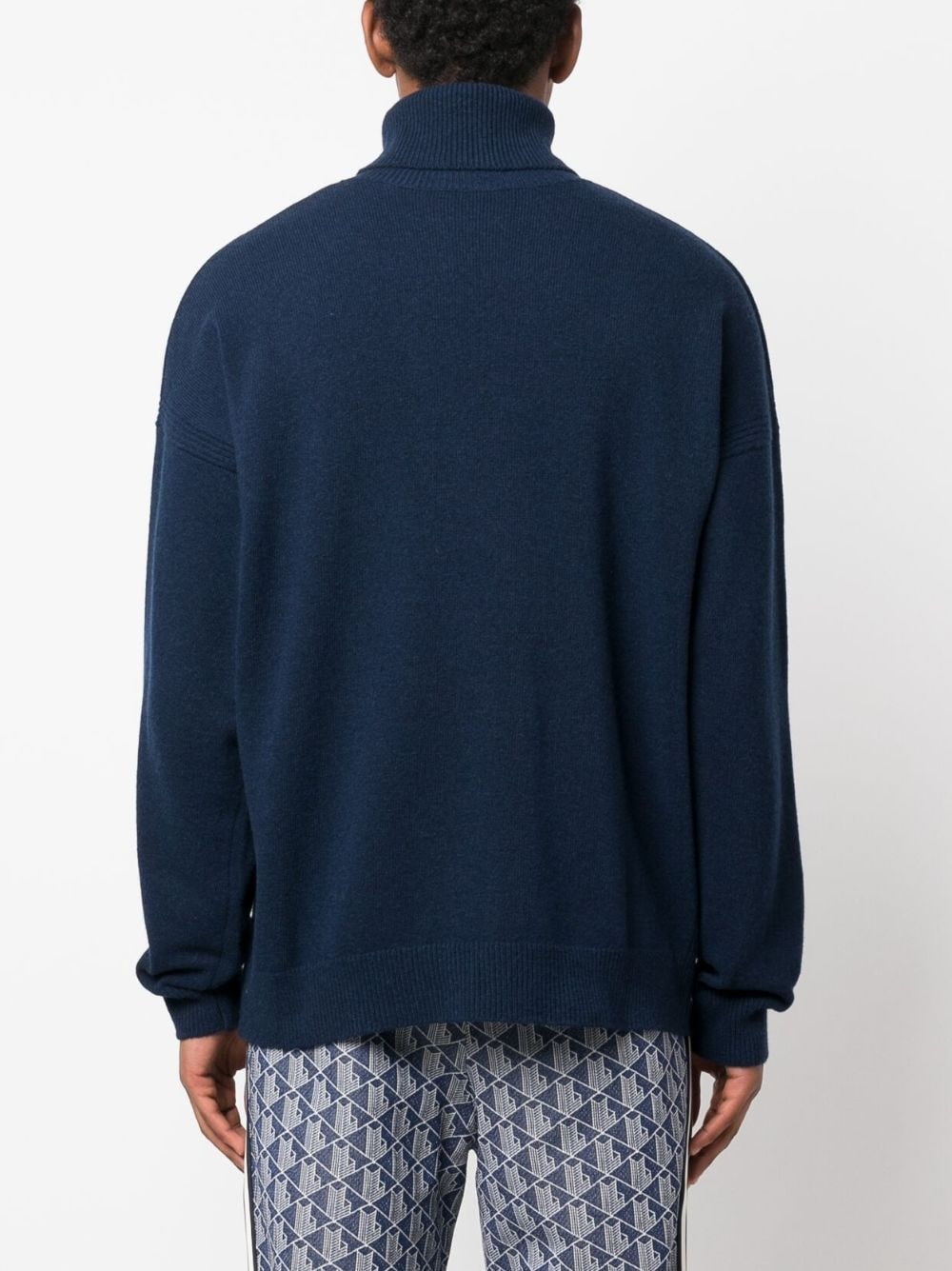 intarsia-knit fox-head wool jumper - 4