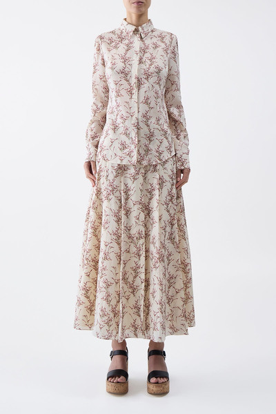 GABRIELA HEARST Henri Blouse in Ivory Multi Wool outlook