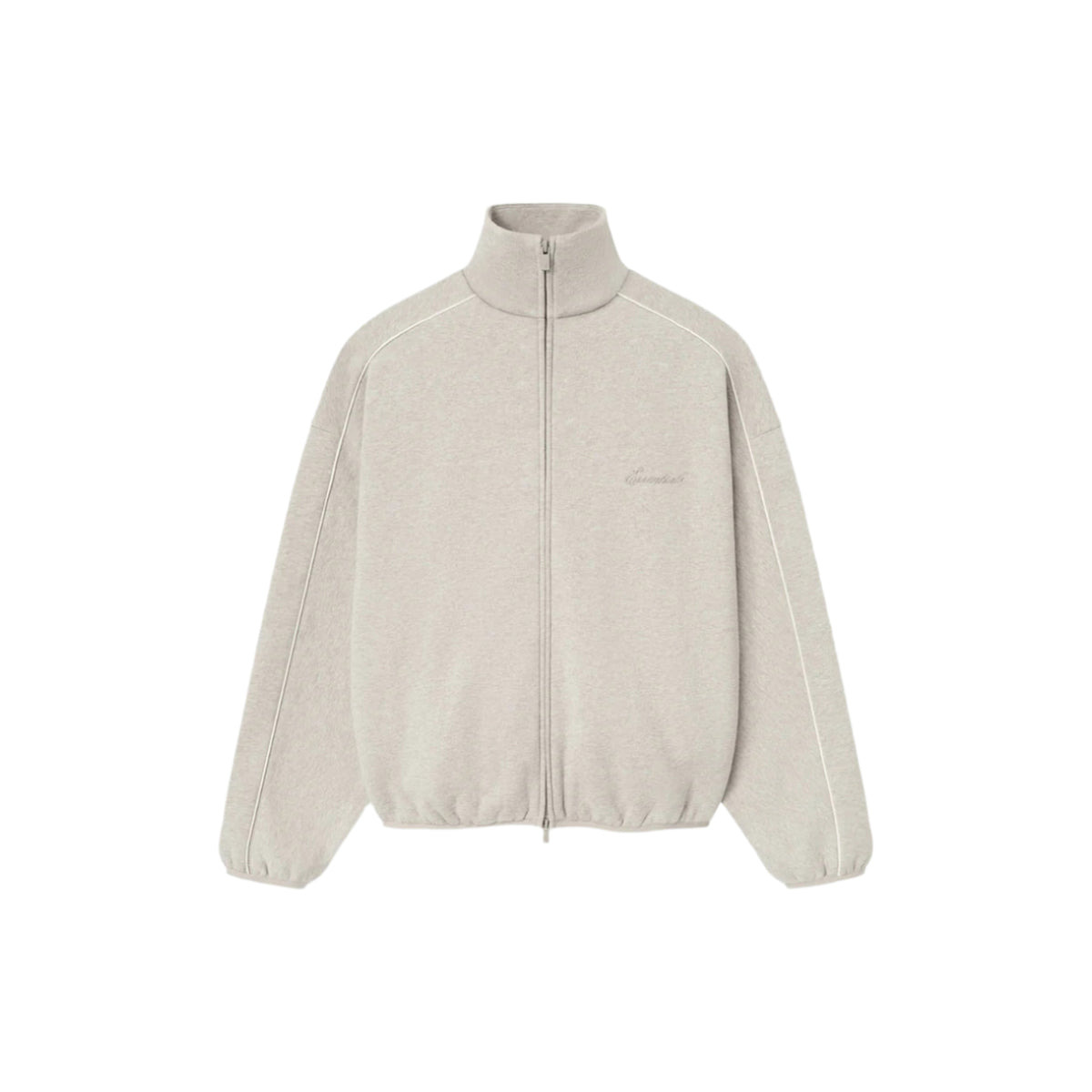 MODERN FIT FLEECE TRACK JACKET (HEATHER STONE/CLOUD WHITE) - 9