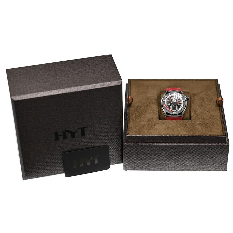 Hyt - HYT Hastroid Hand Wind Black Dial Men's Watch H03061-A - 6
