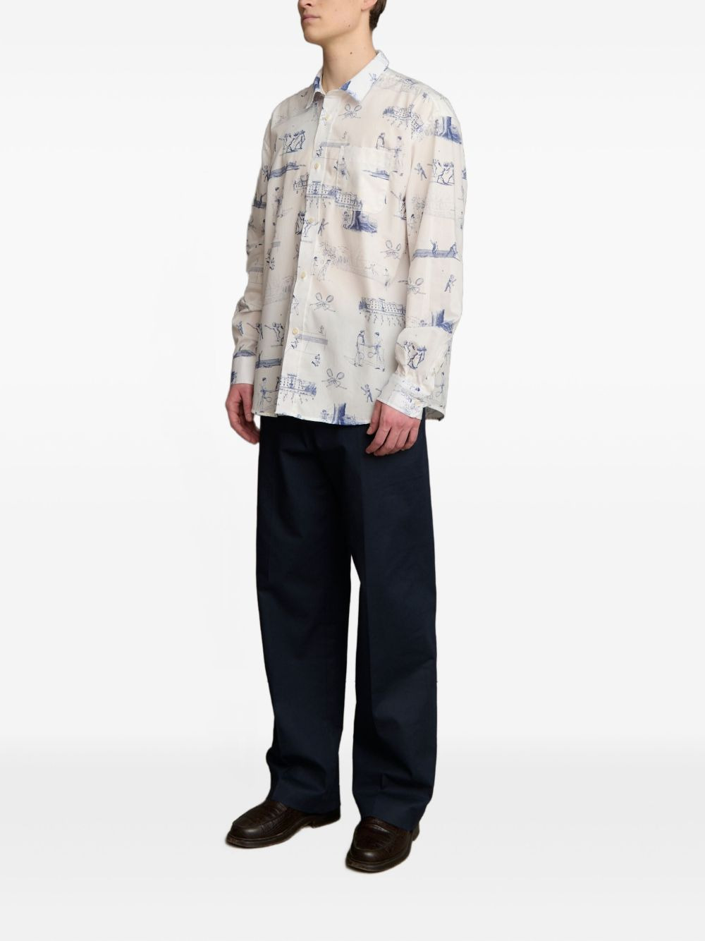 printed poplin shirt - 2