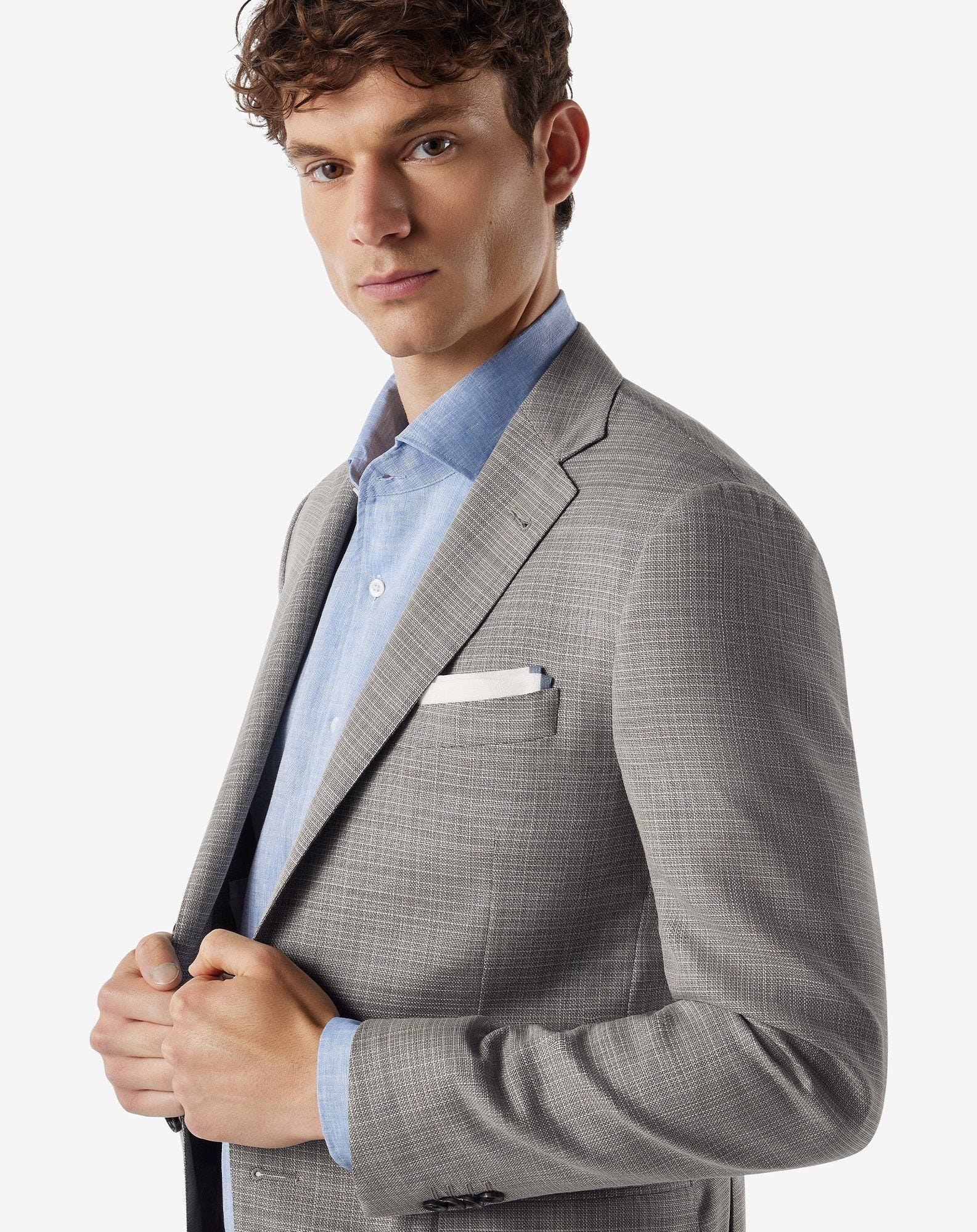 Taupe pure wool jacket - 4