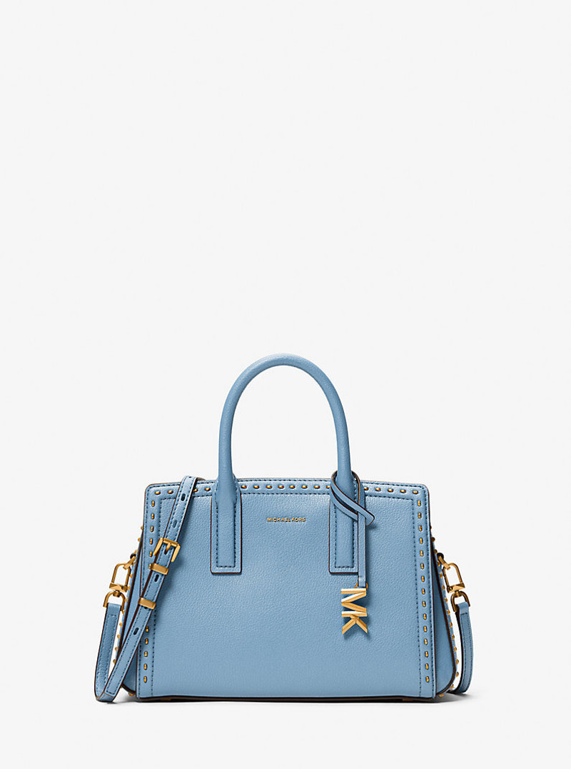 Laila Small Studded Leather Satchel 1