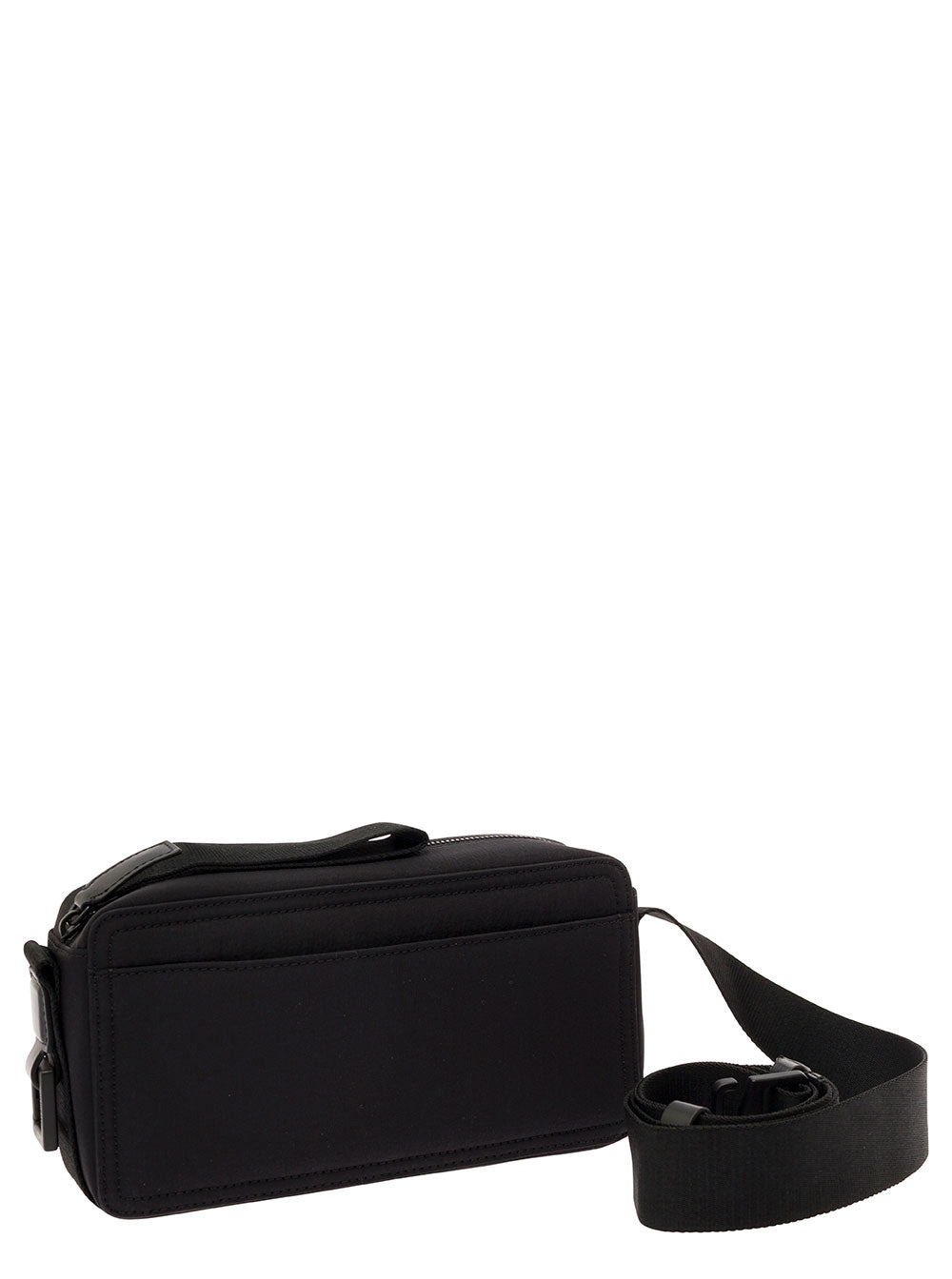 Jacquemus Men 'Le Cuerda Horizontal' Black Messenger Bag With Logo Lettering Detail In Cotton Man - 3