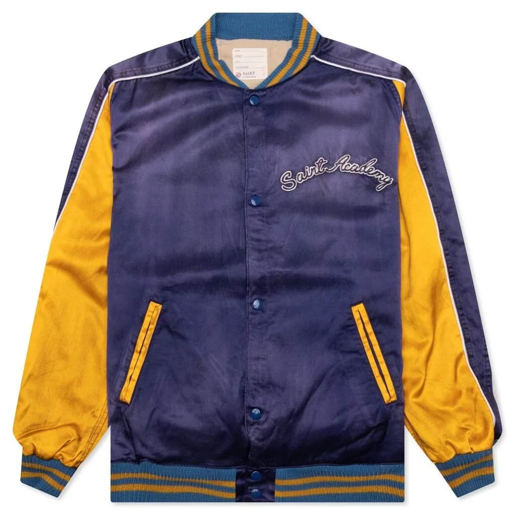 SAINT MICHAEL STADIUM JACKET - NAVY/YELLOW - 1