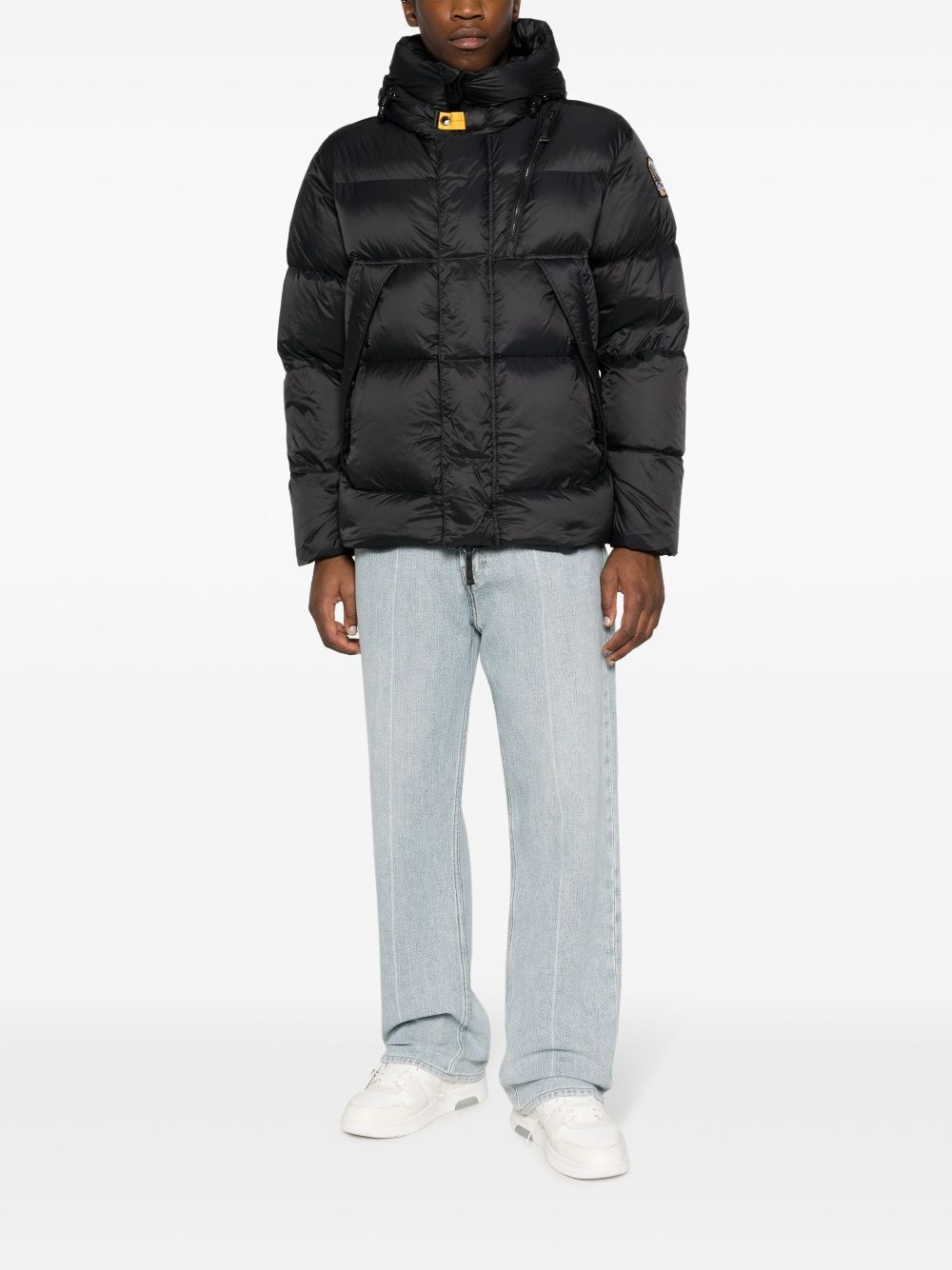 logo-patch padded jacket - 2