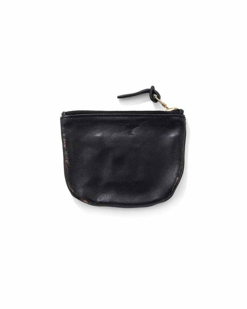 visvim LEATHER WALLET DMGD BLACK outlook