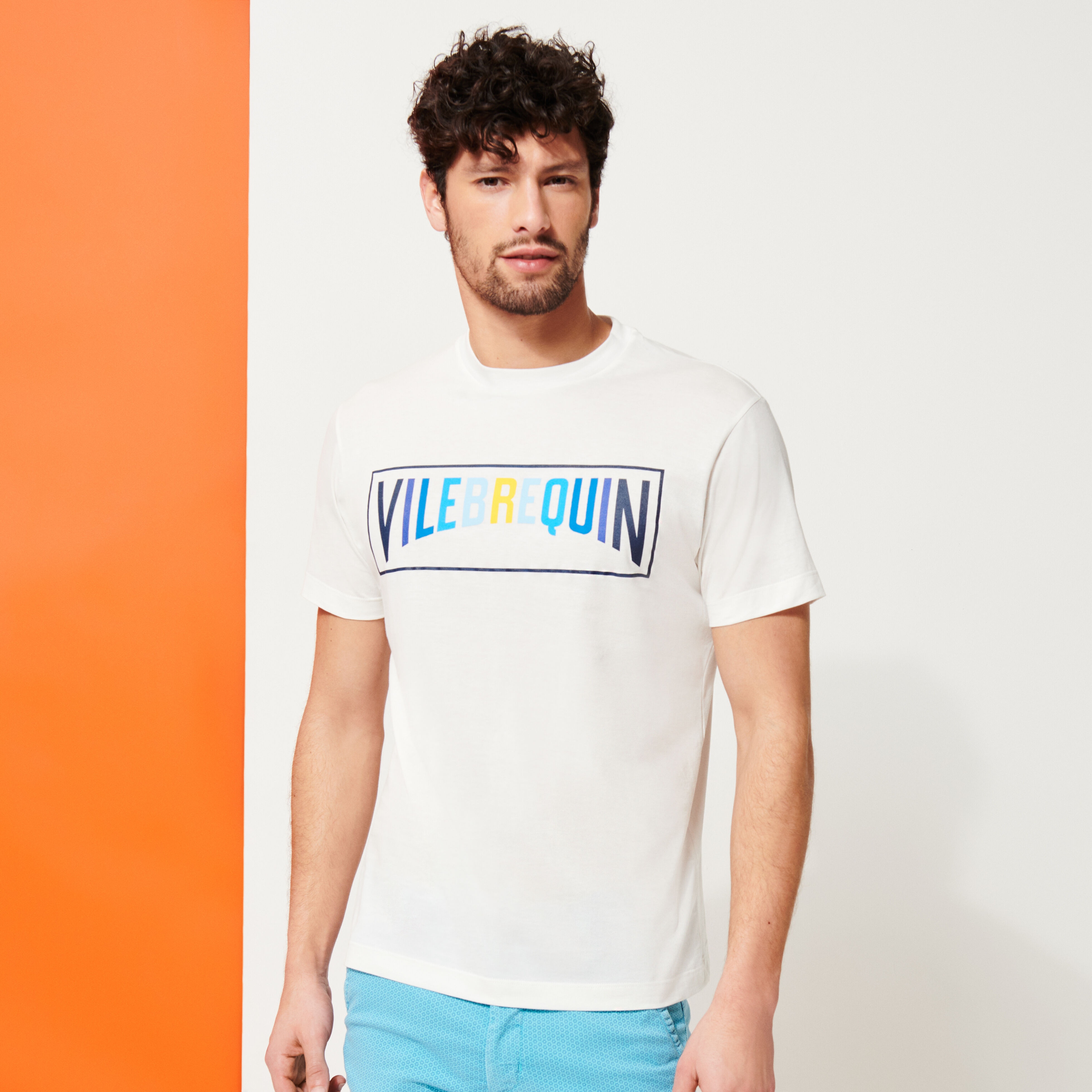 Men T-shirt Fancy Vilebrequin Logo Vilebrequin Multicolore - 3