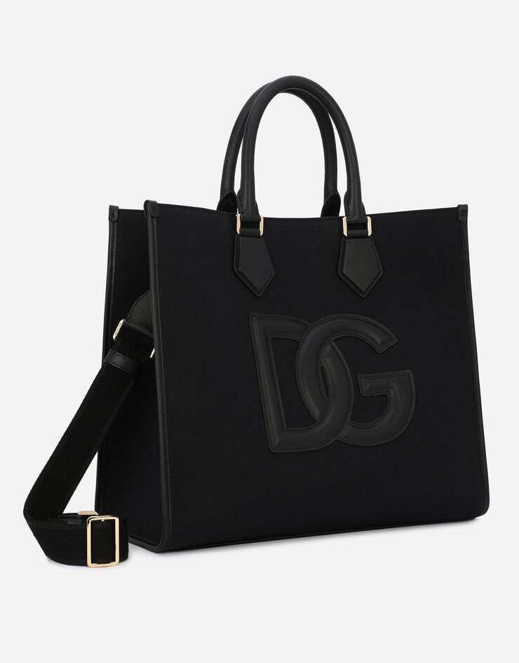 Canvas shopper with calfskin nappa details - 3