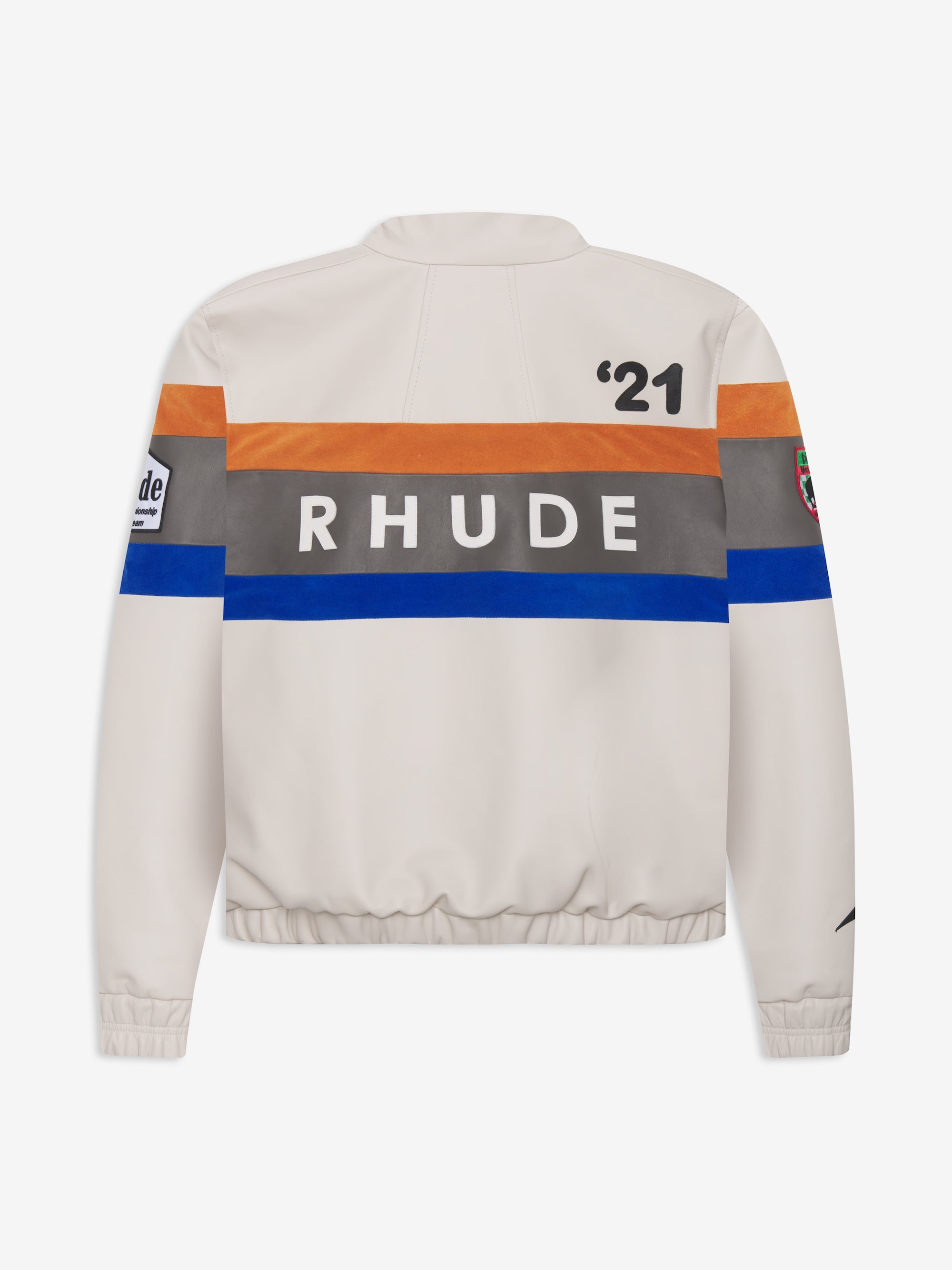 LEATHER RHACING JACKET - 3