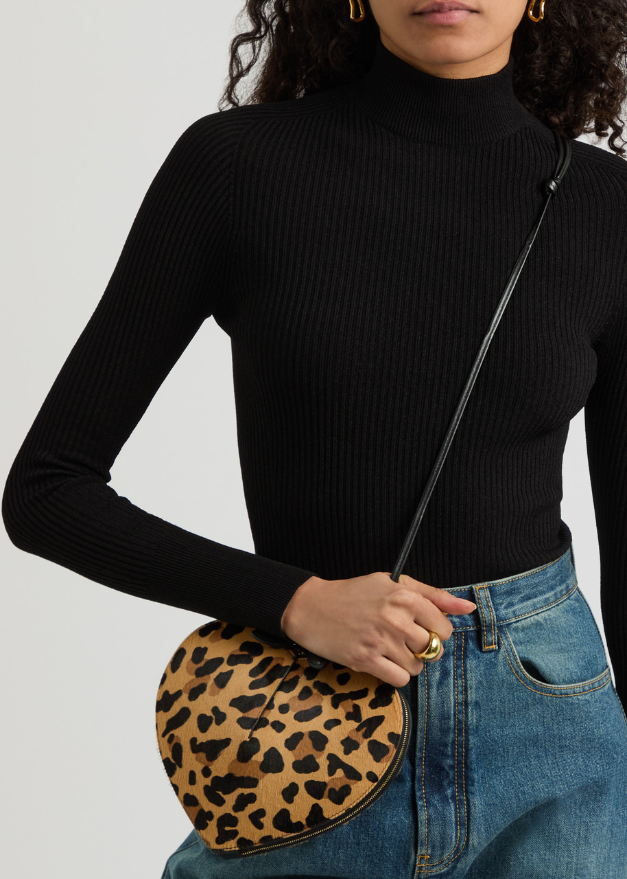 Alaïa Le Coeur Leopard-print Calf Hair Crossbody bag - 5