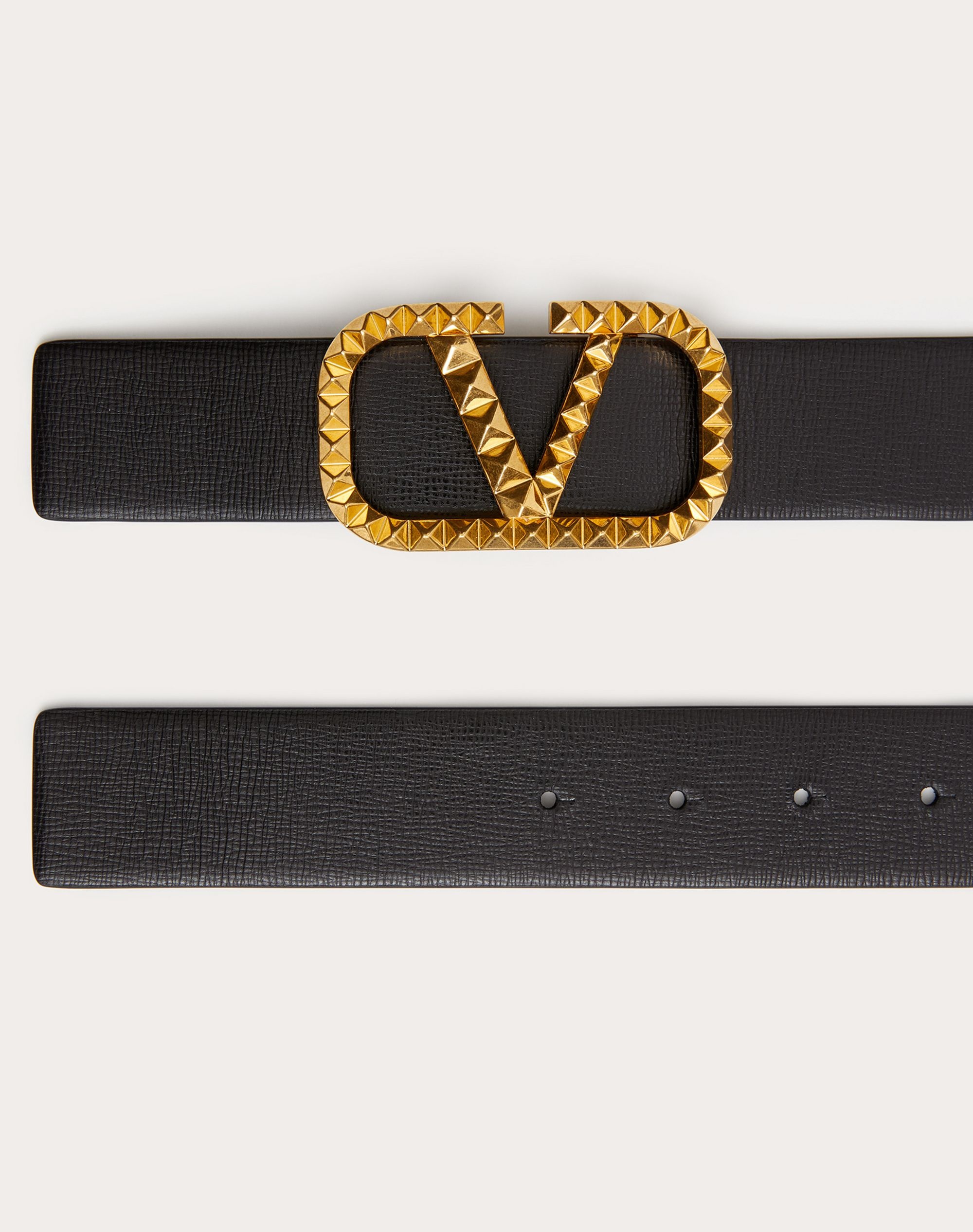 VLogo Signature Belt in Grainy Calfskin - 3