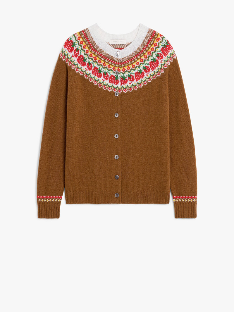 KILLIAN BROWN WOOL FAIR ISLE CARDIGAN 4