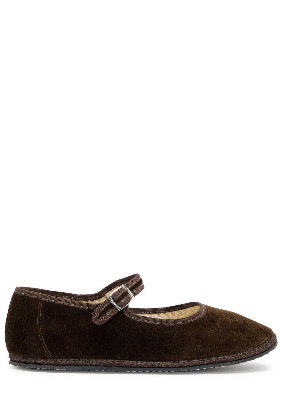 Vibi Venezia Velvet Mary Jane Flats - 1