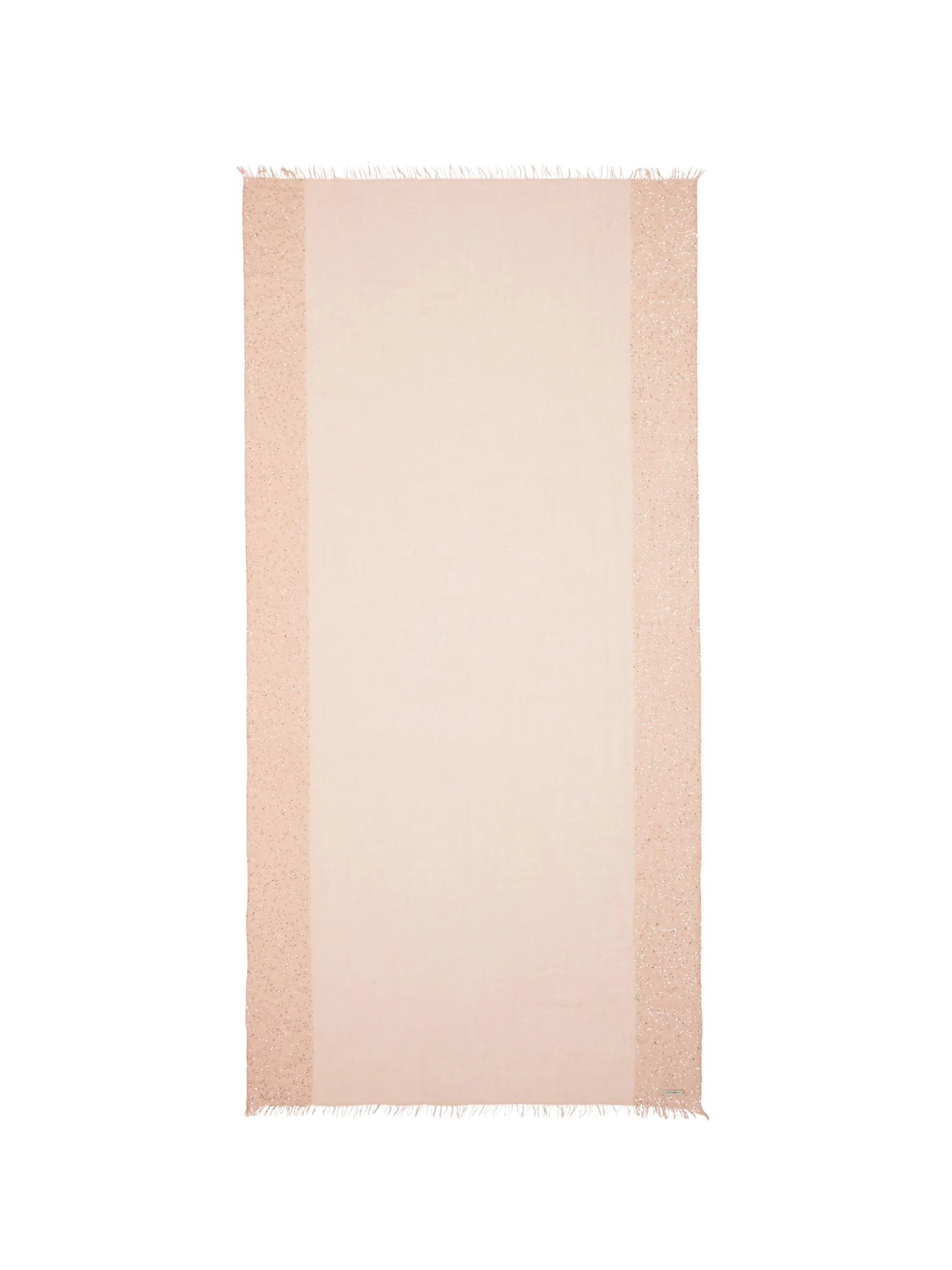 Women's Dali Cashmere-Silk Sequined Shawl - Salmon Tonal Sequins - 1