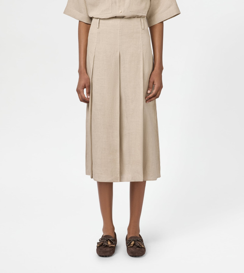 SKIRT IN LINEN - BEIGE 3