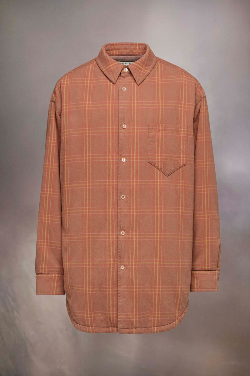 Check cotton oversized shirt - 1