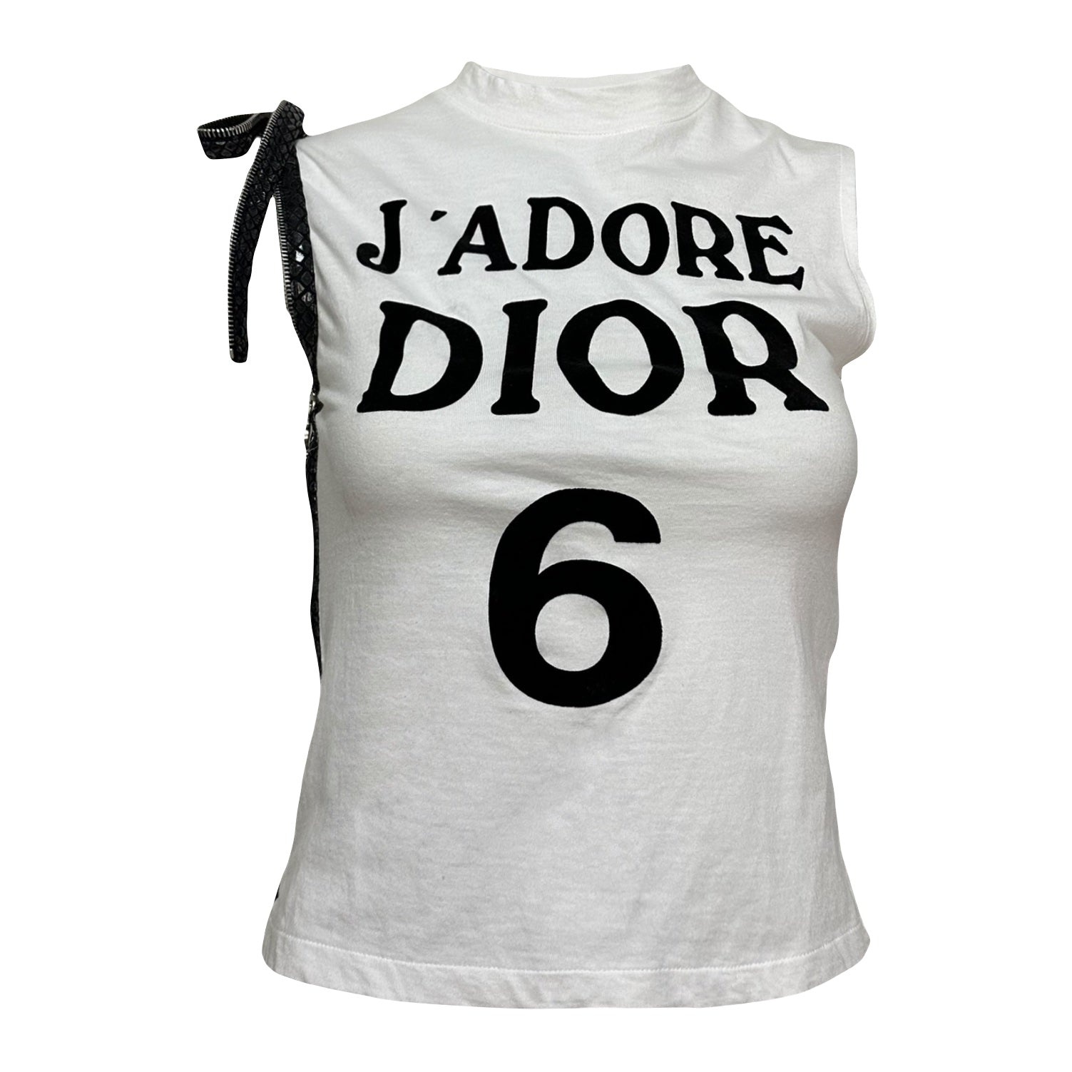 CHRISTIAN DIOR Spring Summer 2001 "J'ADORE DIOR 6" Zipper Tank Top - 1