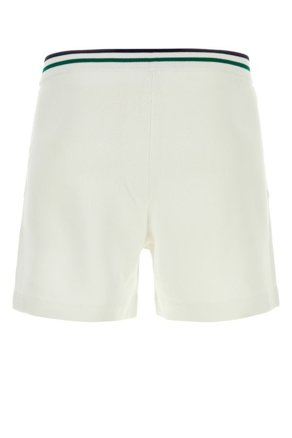 White viscose blend bermuda shorts - 2