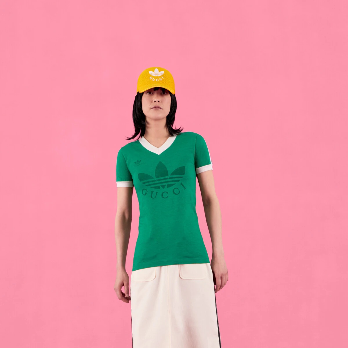 adidas x Gucci v-neck T-shirt - 6