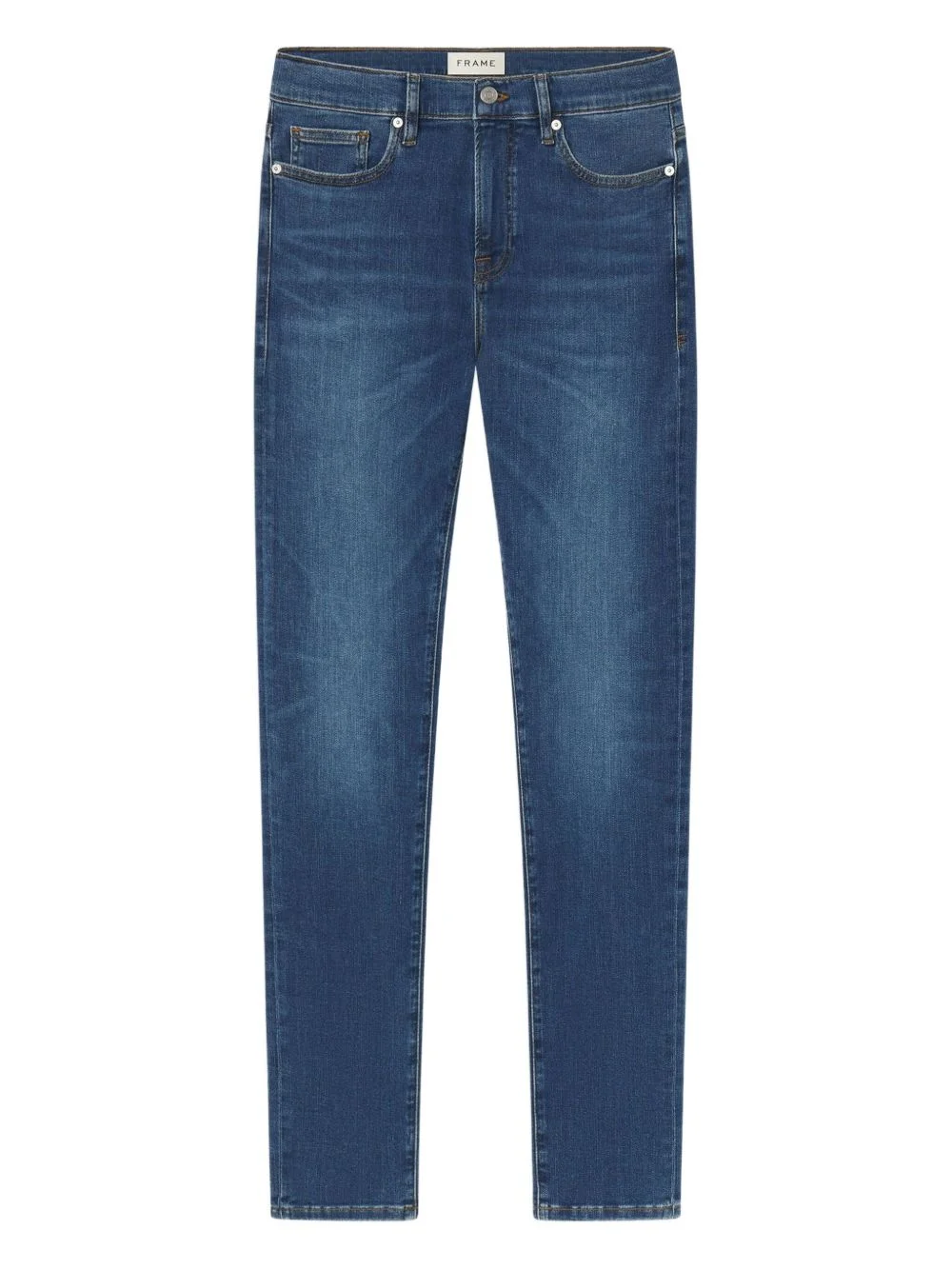 five-pocket design straight jeans - 1