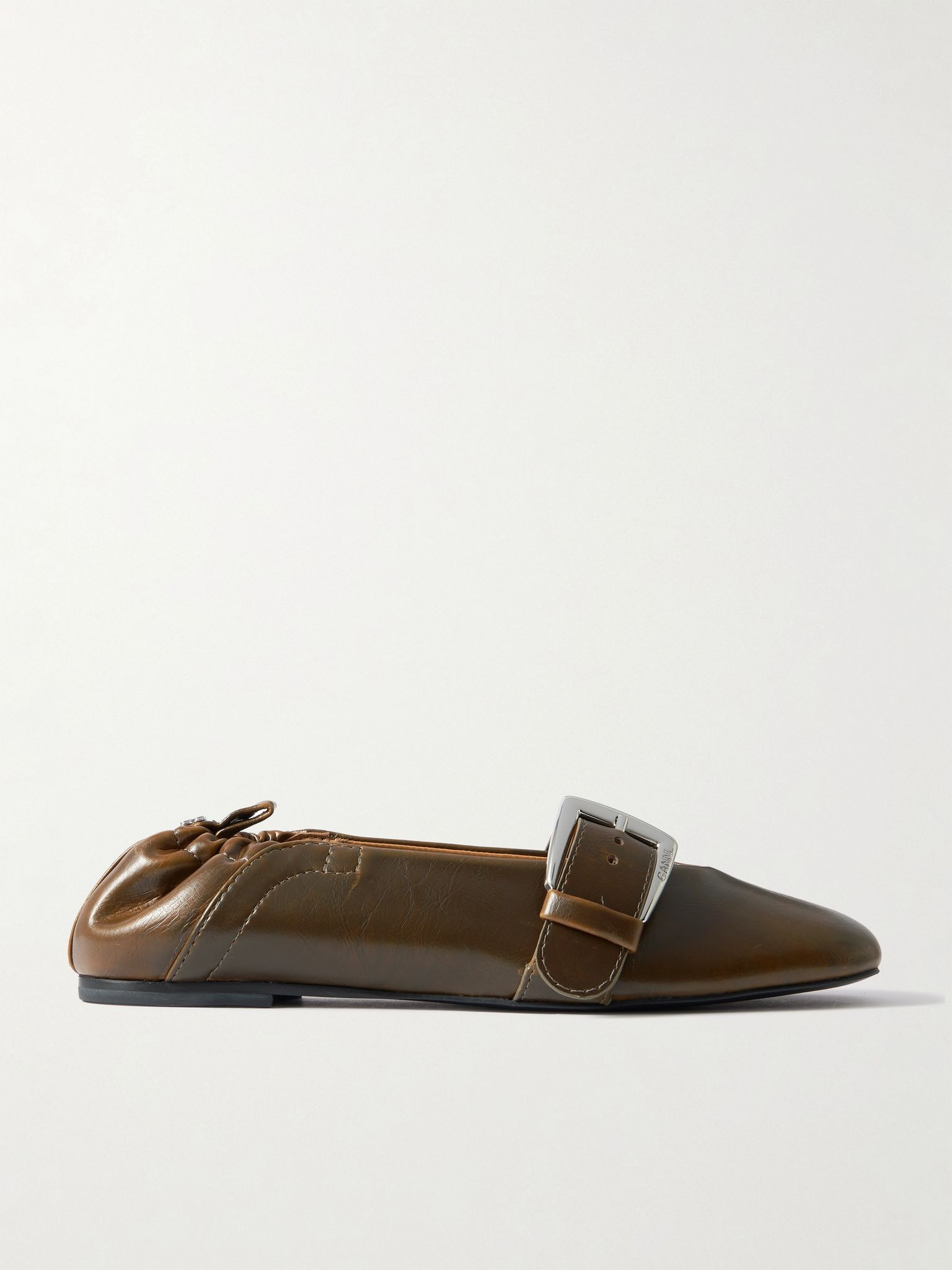 Buckled Oleatex® ballet flats Dark green - 1
