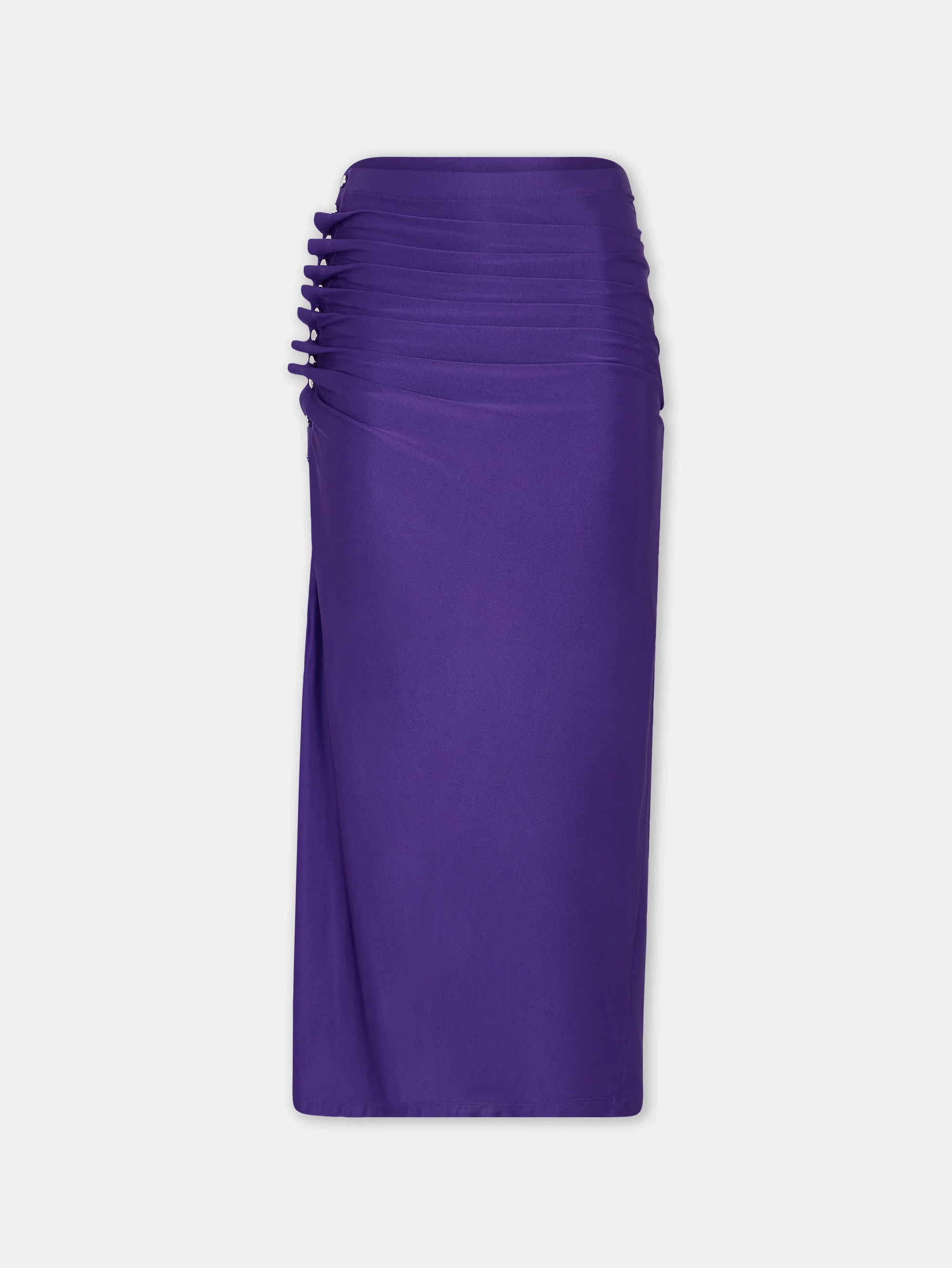 MIDI DRAPED JERSEY SKIRT - 1