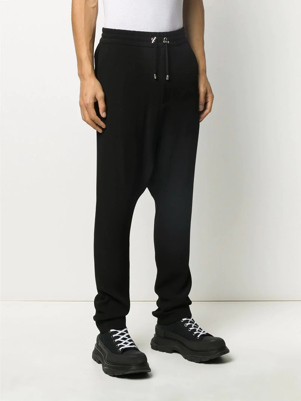 crepe harem-cut pants - 3