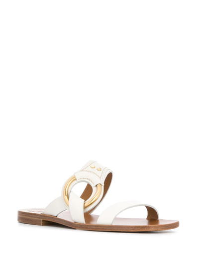 Chloé leather strap flip flops  outlook