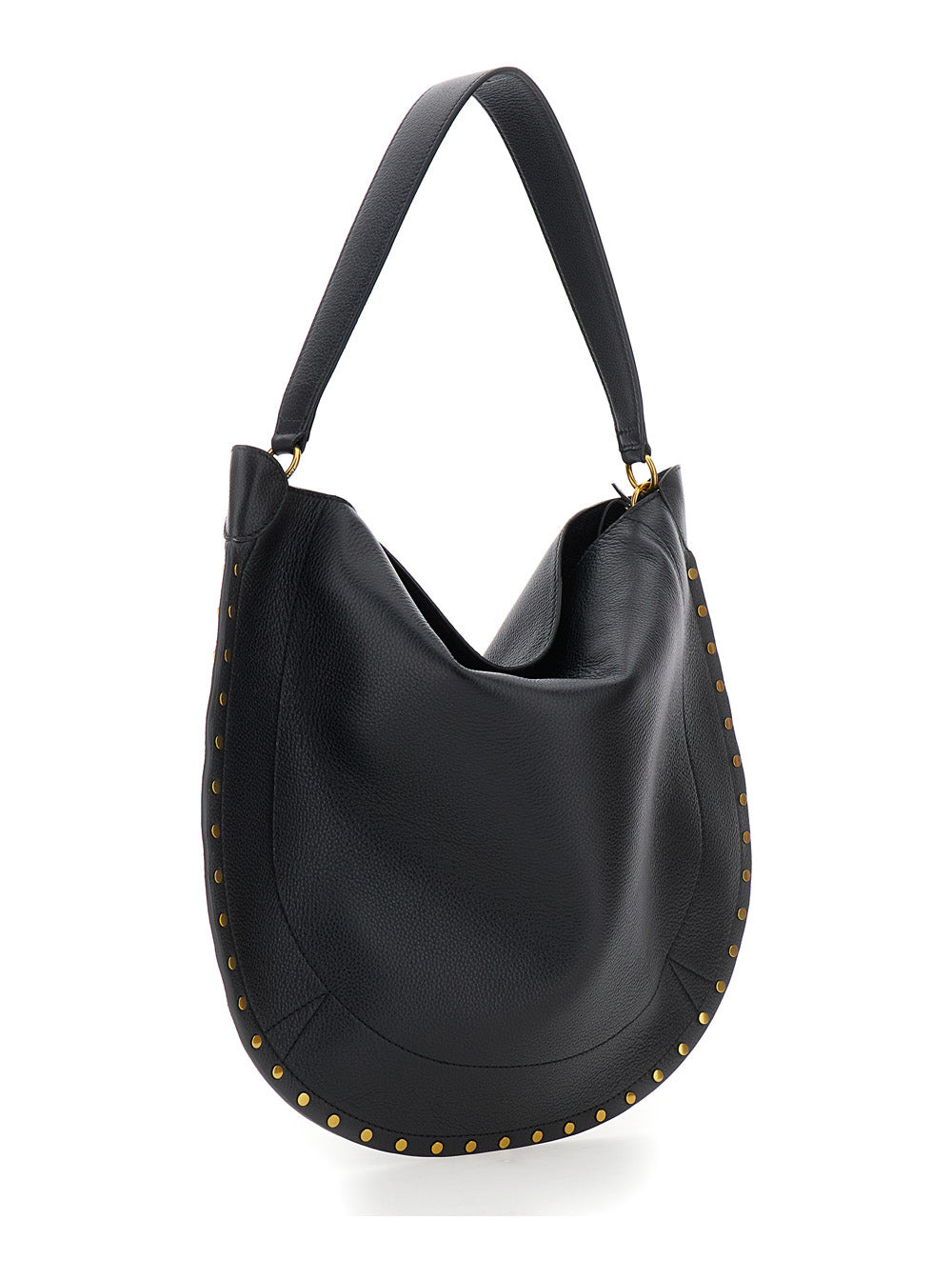 Isabel Marant Women 'Oskan Hobo' Black Shoulder Bag With Studs Trim In Leather Woman - 3