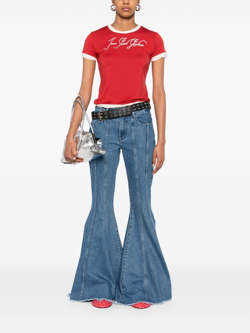 logo-embroidered T-shirt - 2