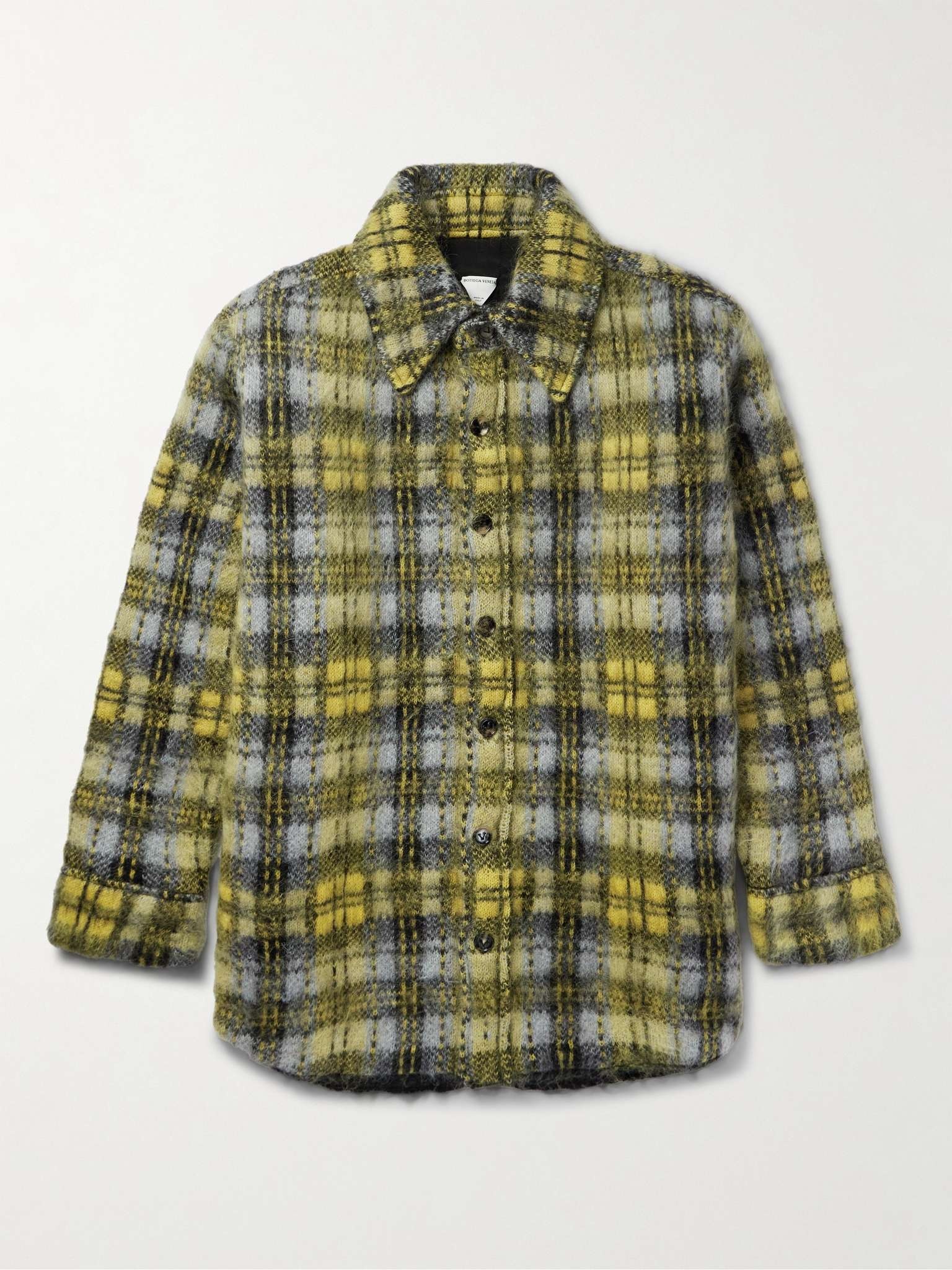 Oversized Checked Mohair-Blend Jacket - 1