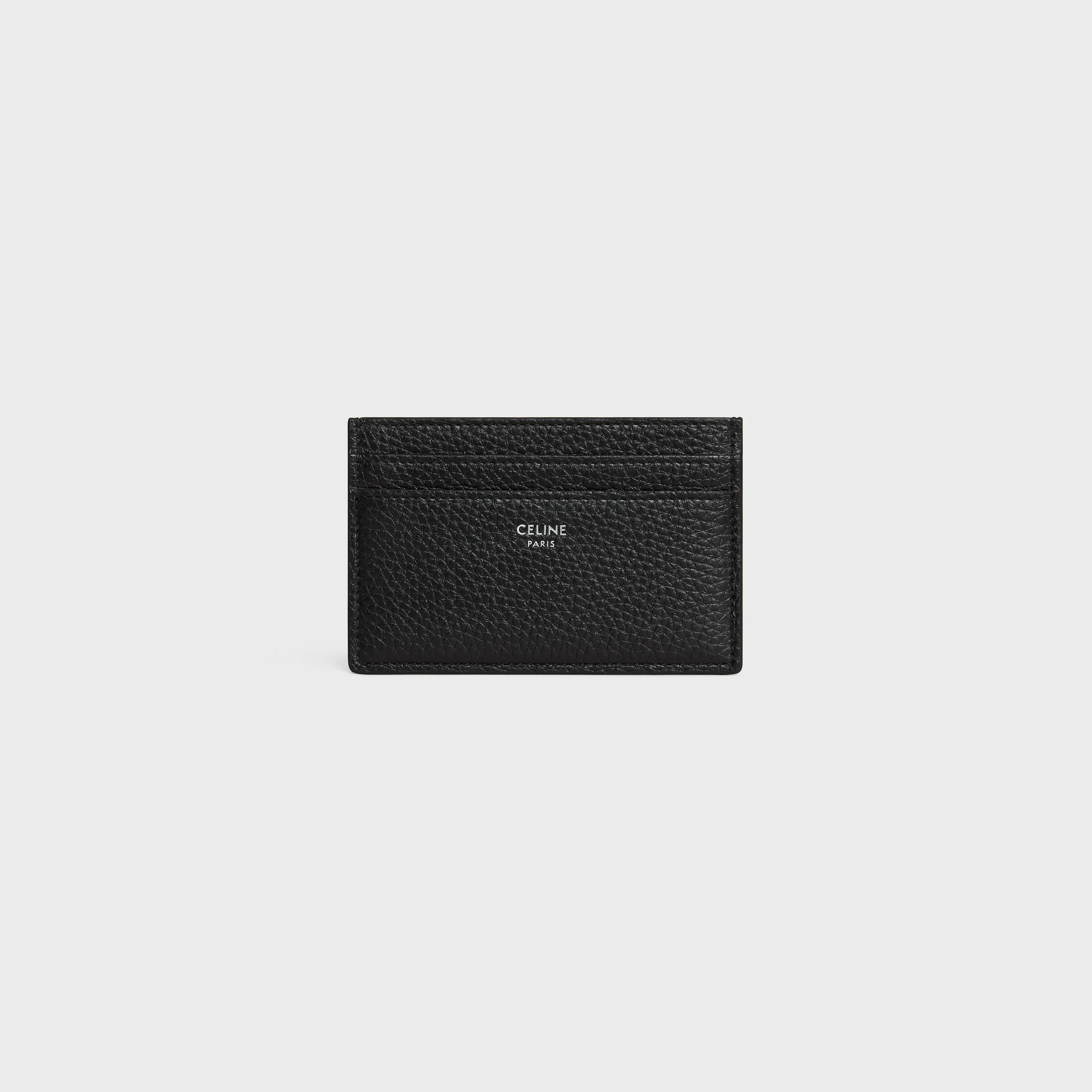 CARD HOLDER IN GRAINED CALFSKIN - 1