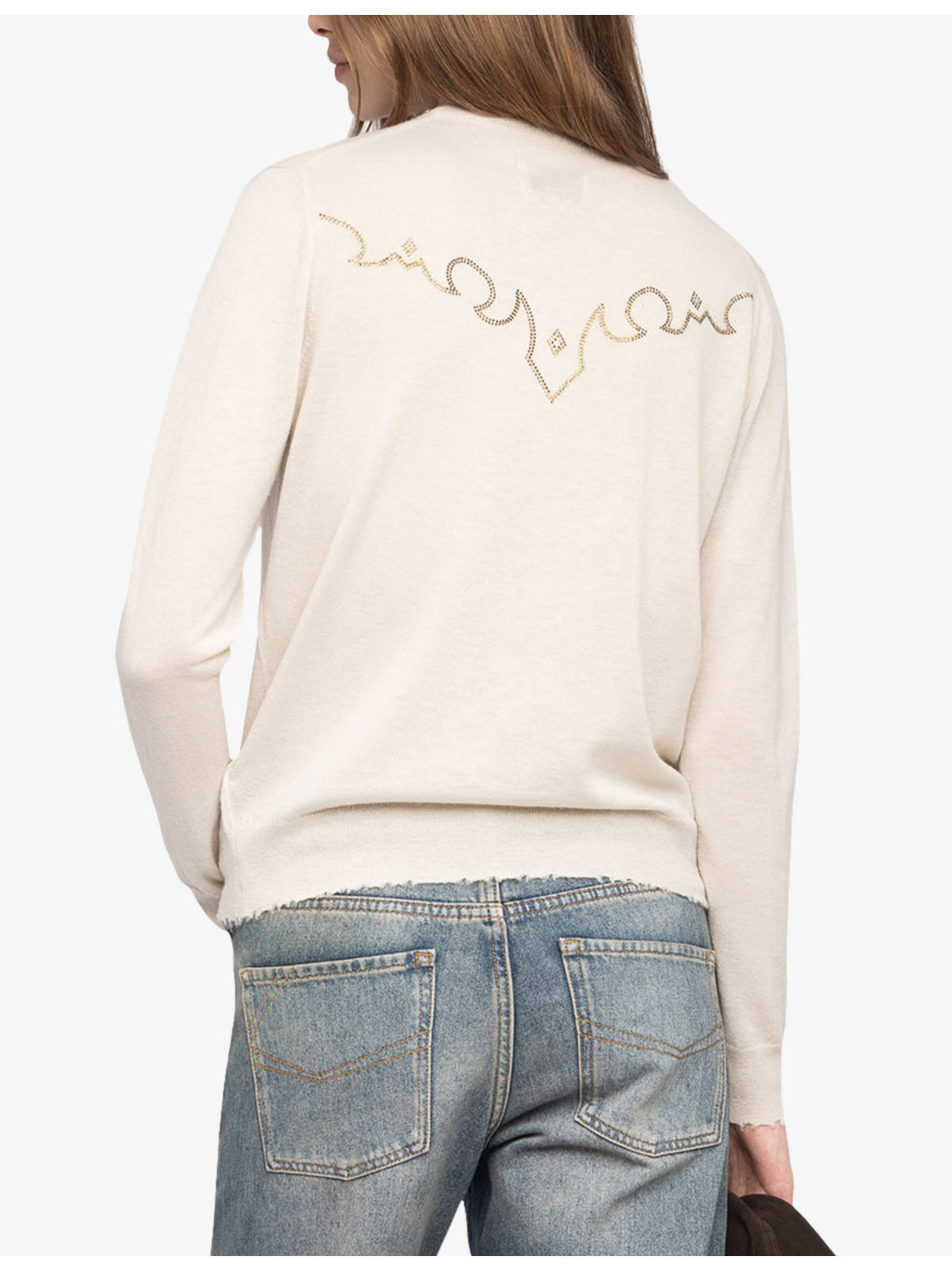 Miss Round-Neck Skull-Embellished Cashmere Jumper - 4