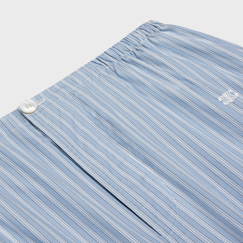 triomphe pajama pants in striped poplin 3