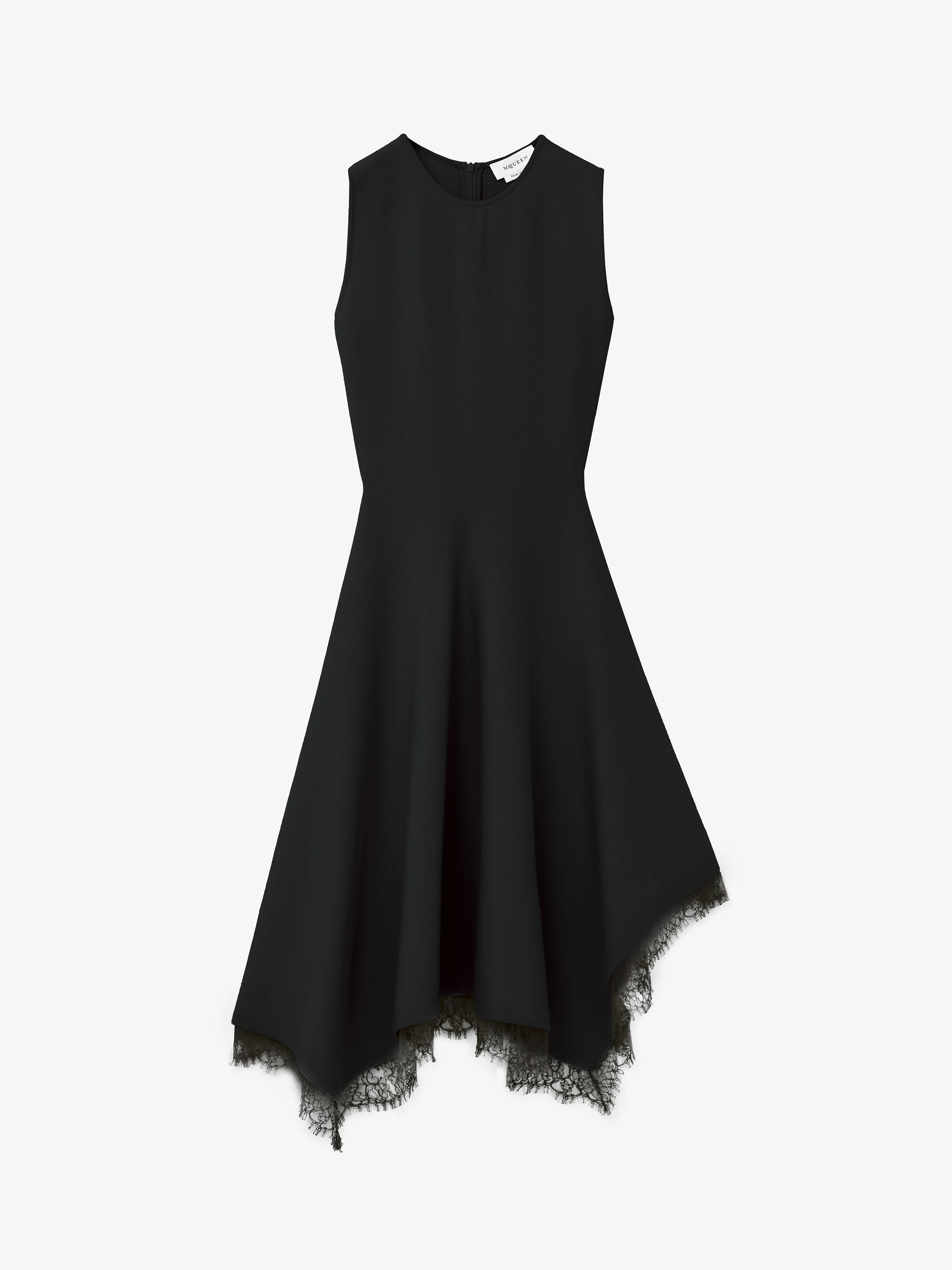 Lace Detail Asymmetric Dress - 1