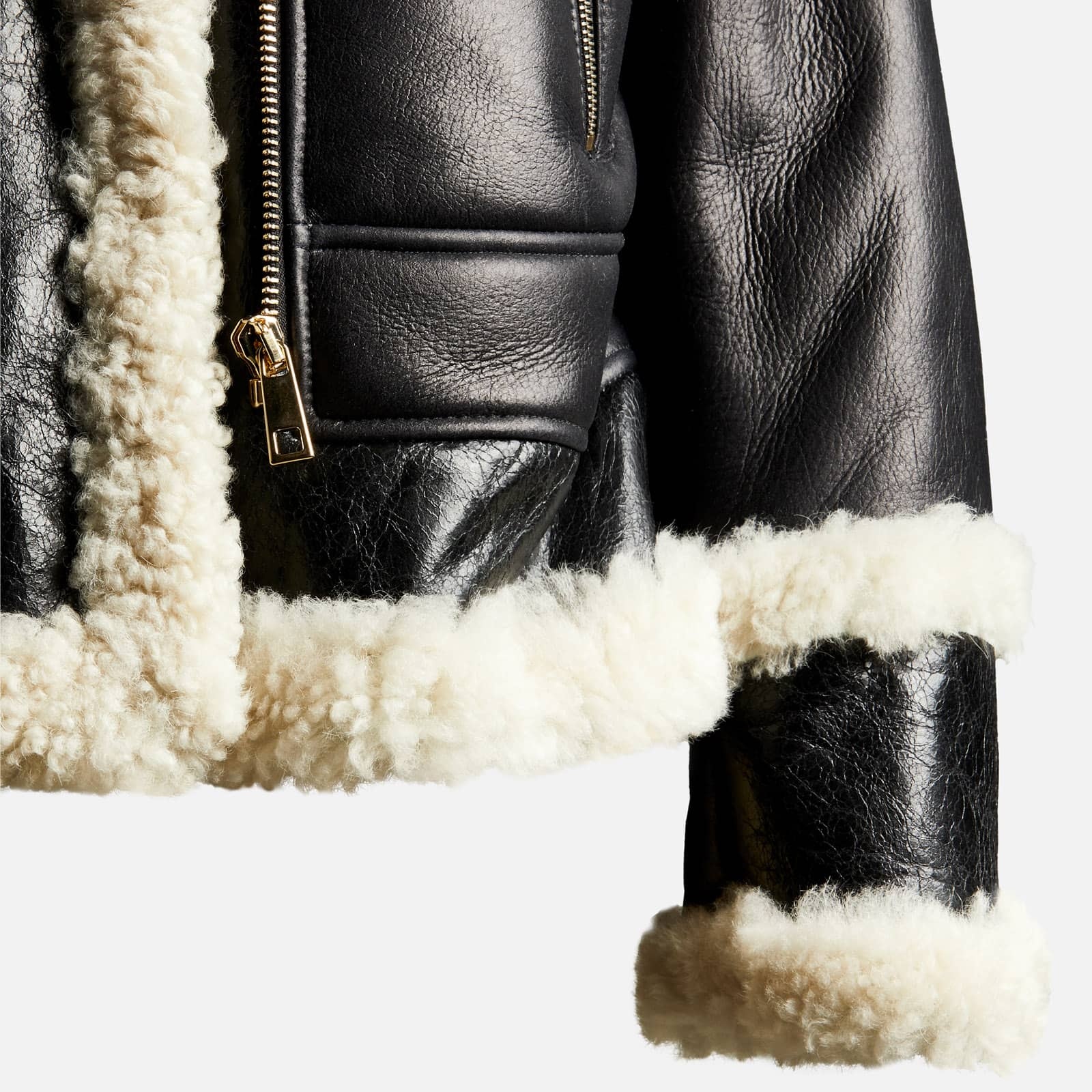Biker in Sheepskin Black - 7