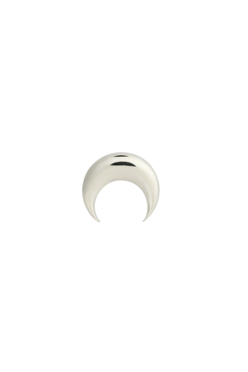Regenerated Single Tin Moon Stud Earring - 1